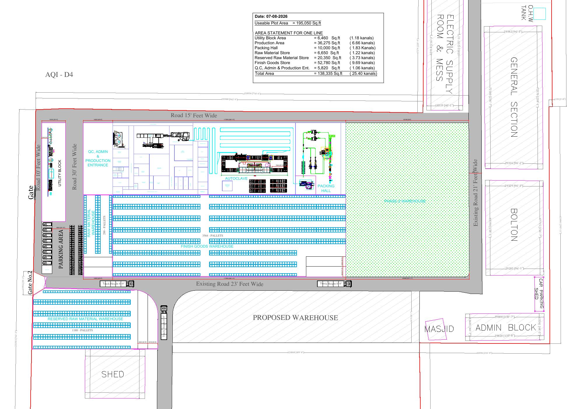 Option AQI-D4 Master Plan Schematics